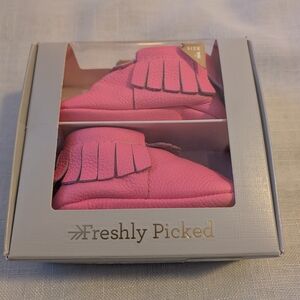 Freshly Picked Fuchsia Baby Moccasins